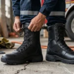 Botas de trabajo para bomberos con cremallera lateral